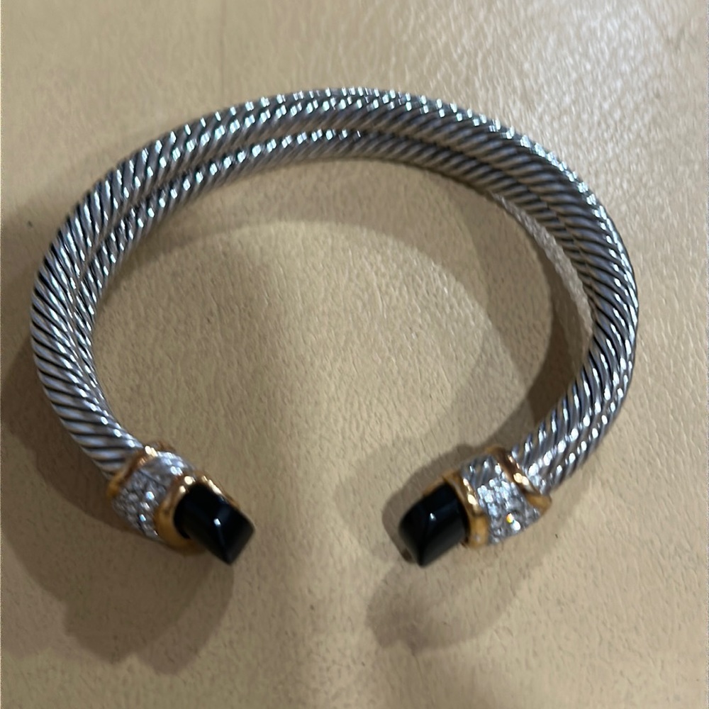 925 N silver gold bracelet new onyux